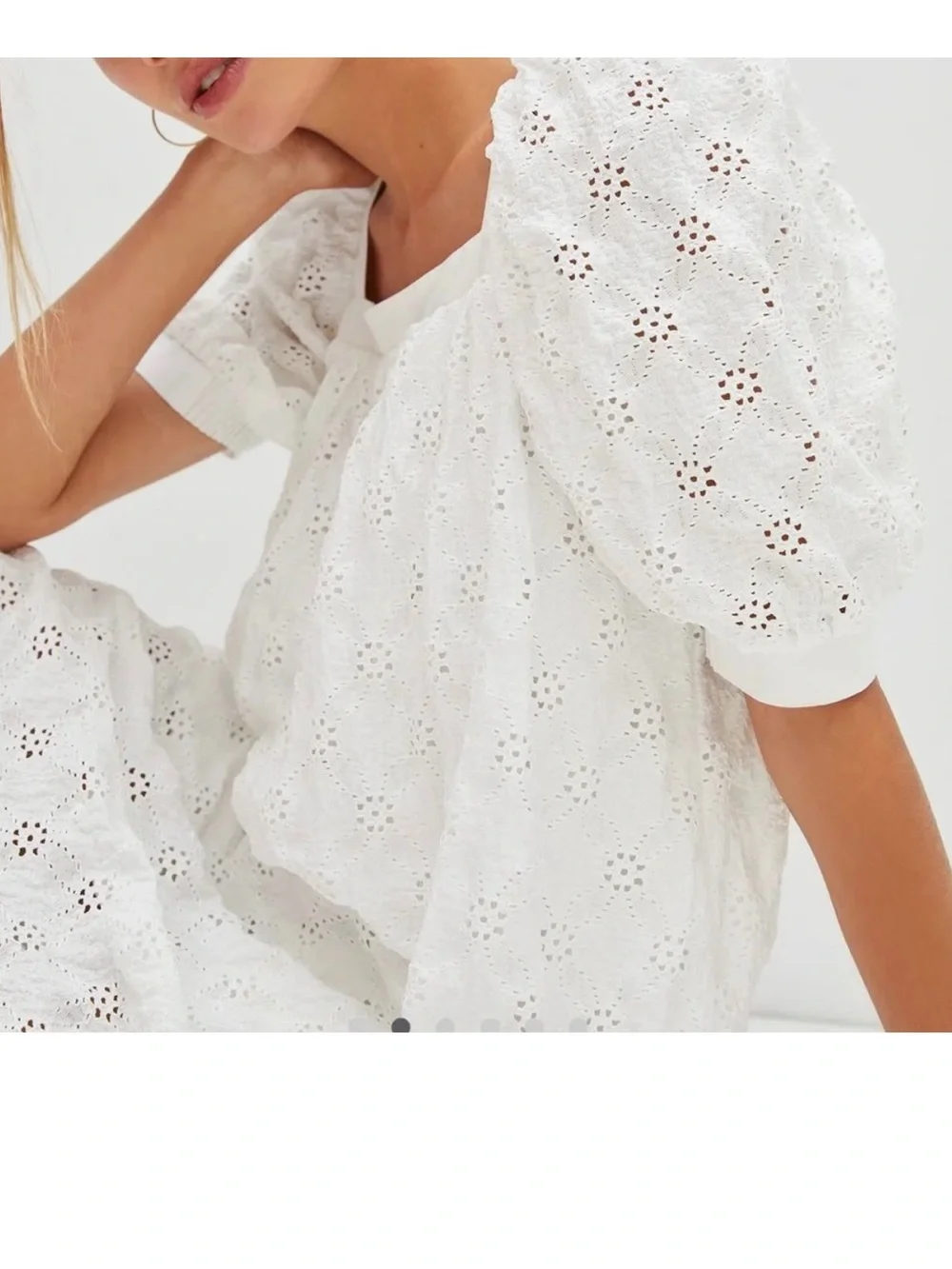 Maeve by Anthropologie Eyelet White Dress